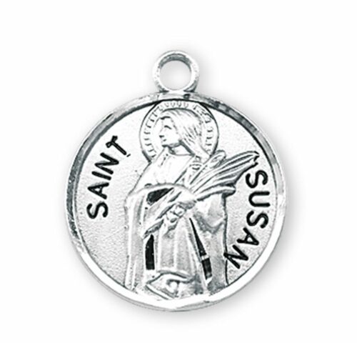 Patron Saint Susan Round Sterling Silver Medal - Image 2