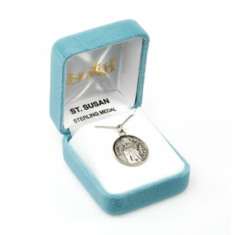 Patron Saint Susan Round Sterling Silver Medal - Image 4