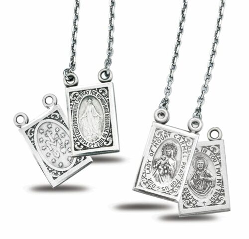 Sterling Silver Two Piece Miraculous Medals - Image 2