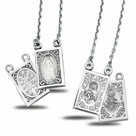Sterling Silver Two Piece Miraculous Medals