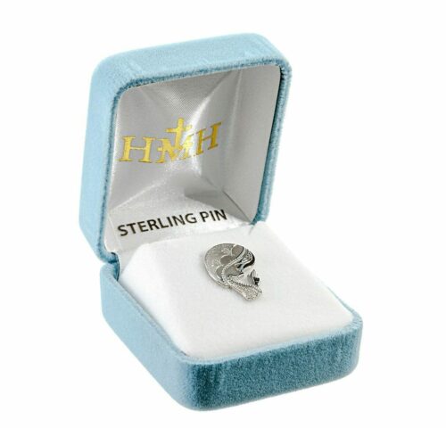 Sterling Silver Contemporary Madonna Lapel Pin - Image 2