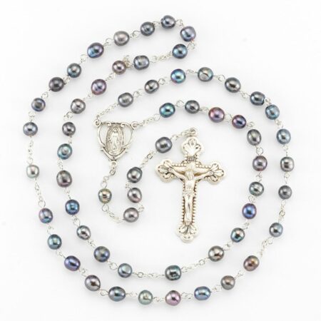 Black Freshwater Pearl Rosary