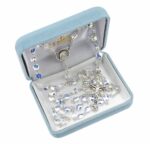 Rosary Sterling Crucifix and Centerpiece Created with Swarovski Crystal 6mm Semi-Flat Aurora Borealis Beads by HMH
