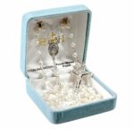 White Freshwater Pearl Rosary Sterling Crucifix and Centerpiece