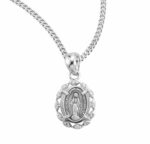 Sterling Silver Crystal Cubic Zirconia "CZ" Miraculous Medal