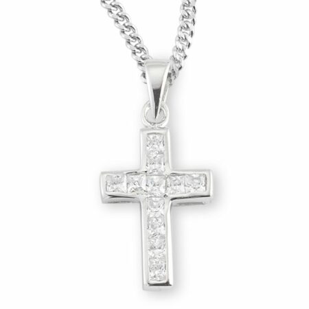 Sterling Silver Cubic Zirconia ia Cross