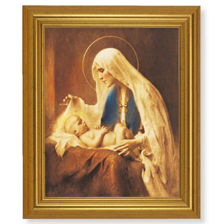 Madonna and Child Gold Framed Art