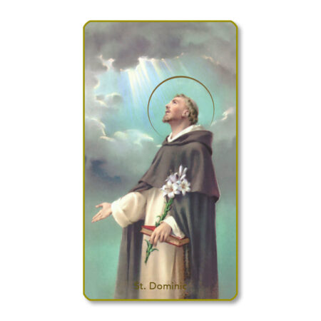 Saint Dominic Paper Holy Card - 100 Pack