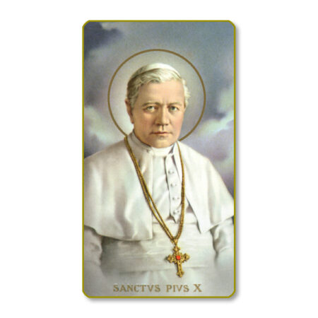 Saint Pius X Paper Holy Card - 100 Pack