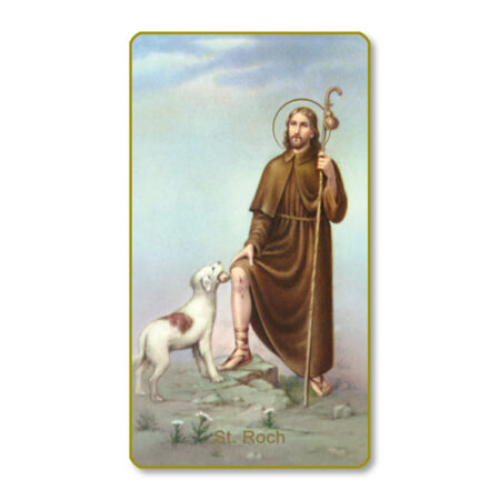 Saint Roque Paper Holy Card - 100 Pack