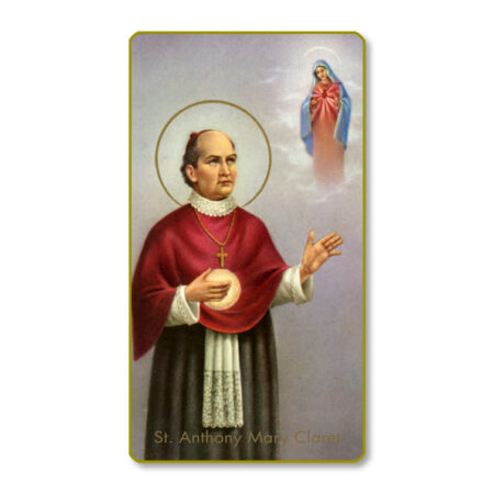 Saint Anthony Mary Claret – Patron Saint of Weavers Gold-Edged Paper Holy Card – 2.0" x 4.0" – 100 Pack