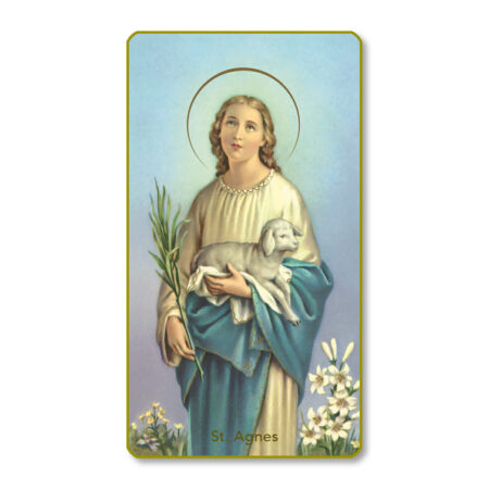 Saint Agnes Paper Holy Card - 100 Pack