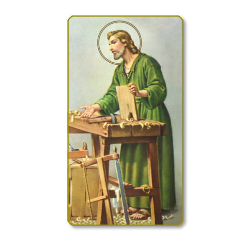 Saint Joseph the Worker Paper Holy Card - 100 Pack