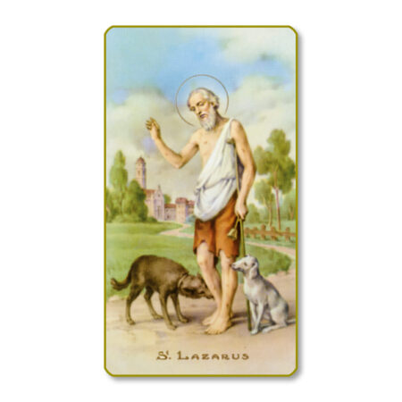 Saint Lazarus Paper Holy Card - 100 Pack