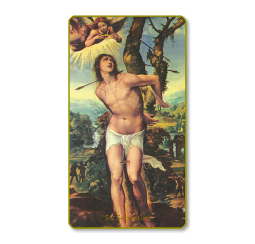 Saint Sebastian Paper Holy Card - 100 Pack