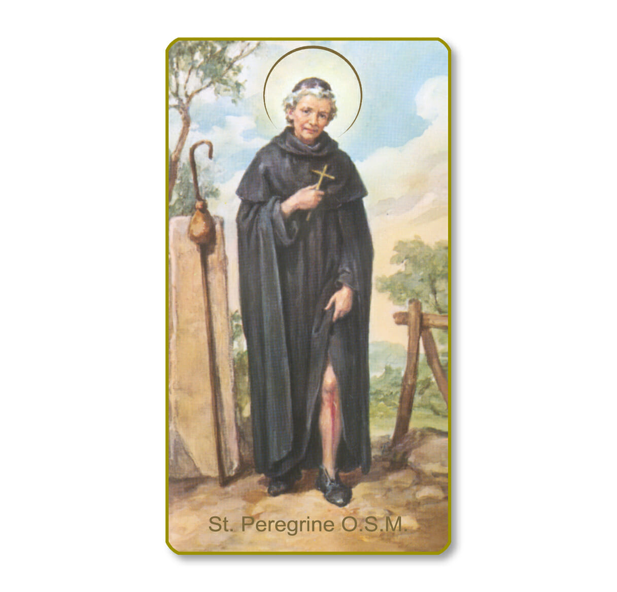 Saint Peregrine Paper Holy Card - 100 Pack - Buy Religious Catholic Store