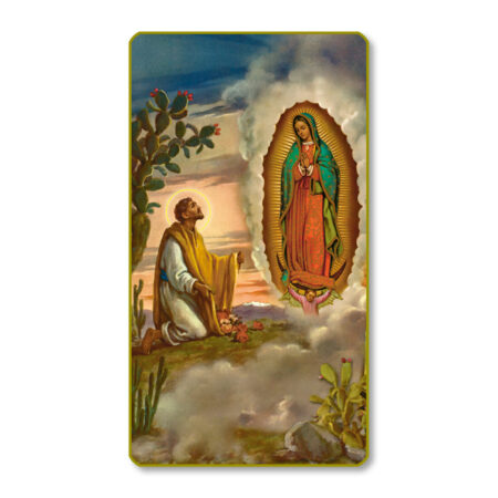Saint Juan Diego with Our Lady of Guadalupe Paper Holy Card - 100 Pack