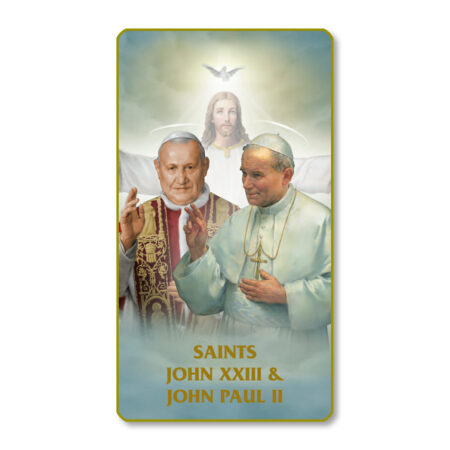 Saint John Paul II and Saint John XXIII Paper Holy Card - 100 Pack