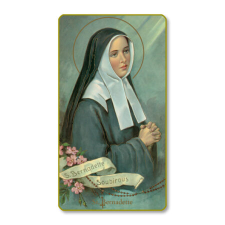 Saint Bernadette Paper Holy Card - 100 Pack