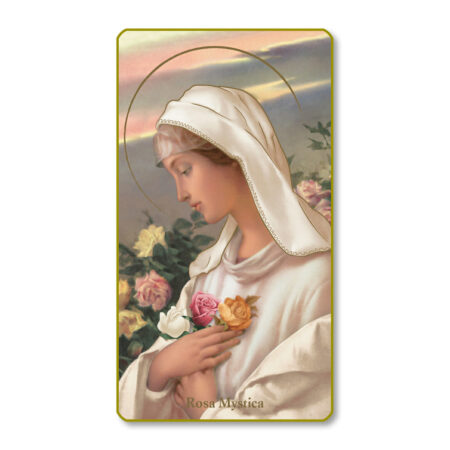Rosa Mystica Paper Holy Card - 100 Pack
