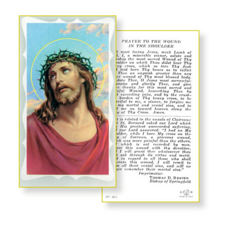 Wound in the Shoulder Holy Card - 100 Pack