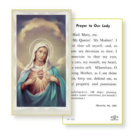 Immaculate Heart of Mary Holy Card - 100 Pack