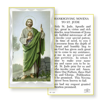 Saint Jude Thanksgiving Novena Holy Card - 100 Pack