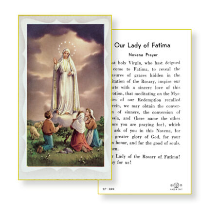 Our Lady of Fatima Holy Card - 100 Pack