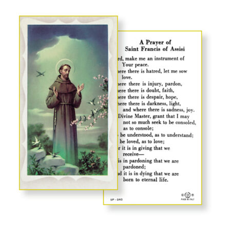 Saint Francis of Assisi Holy Card - 100 Pack