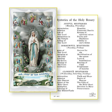 Mysteries of the Rosary Holy Card - 100 Pack