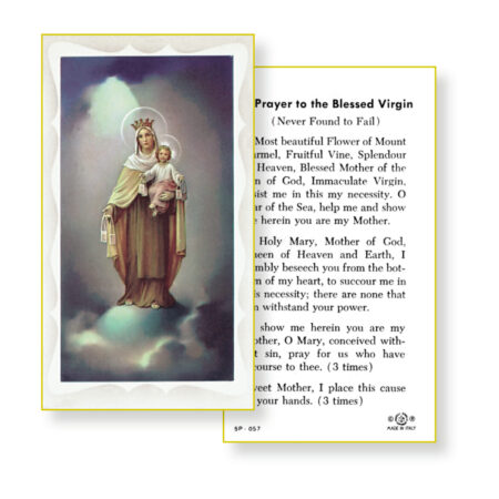 Our Lady of Mount Carmel Holy Card - 100 Pack
