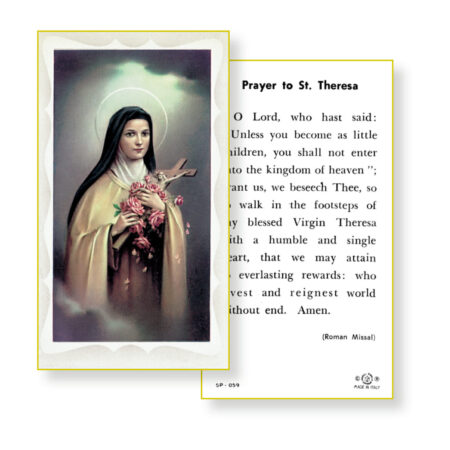 Saint Theresa Holy Card - 100 Pack