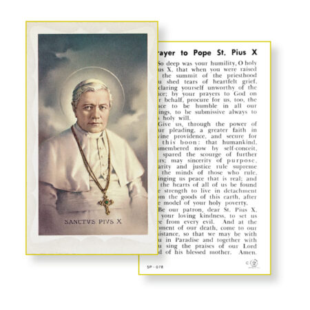 Saint Pius X Holy Card - 100 Pack