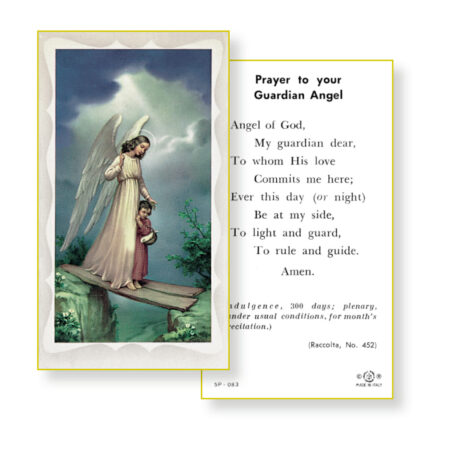 Guardian Angel-Girl Holy Card - 100 Pack