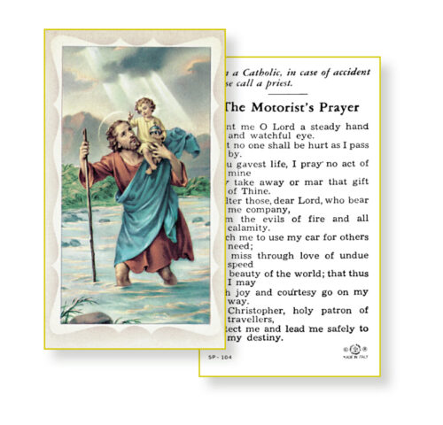 5P-104-1.jpg Saint Christopher Prayer Card - 100 pack