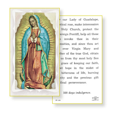 Our Lady of Guadalupe Holy Card - 100 Pack