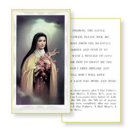 Saint Theresa Pick Me A Rose Holy Card - 100 Pack