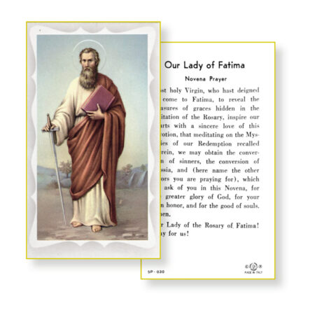 Saint Paul Holy Card - 100 Pack