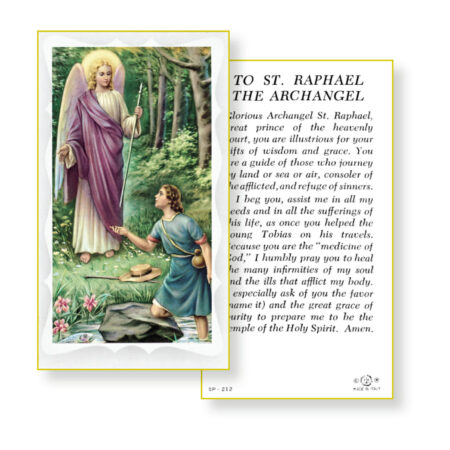 Saint Raphael the Archangel Holy Card - 100 Pack