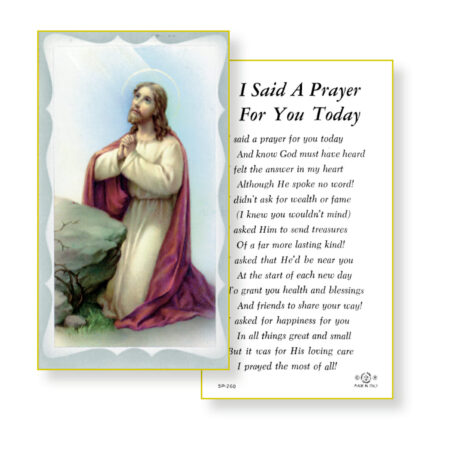 I said a Prayer For You Today Holy Card - 100 Pack