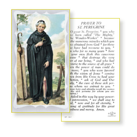 Saint Peregrine Holy Card - 100 Pack