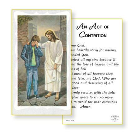 Act of Contrition-Boy Holy Card - 100 Pack