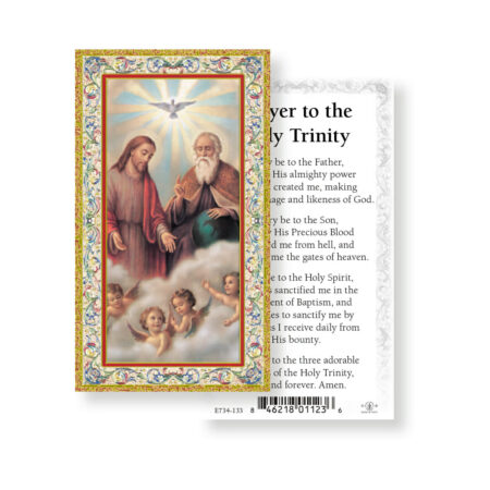 Prayer to Holy Trinity Gold-Stamped Holy Card - 100 Pack