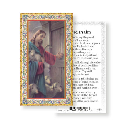 Twenty Third Psalm Gold Stamped Holy Card - 100 Pack