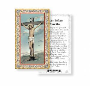 Prayer Before A Crucifix Gold-Stamped Holy Card - 100 Pack - Buy ...