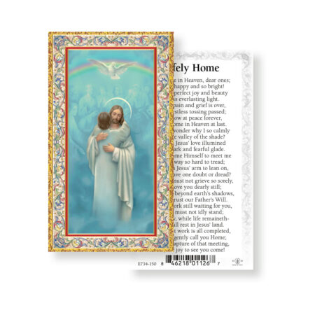Safely Home Gold-Stamped Holy Card - 100 Pack