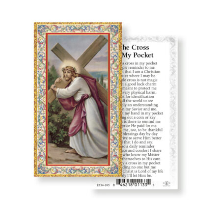 The Cross in My Pocket Gold-Stamped Holy Card - 100 Pack