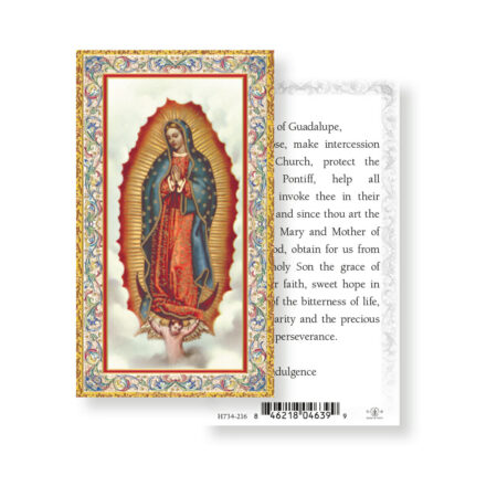 Prayer to Our Lady of Guadalupe Gold-Stamped Holy Card - 100 Pack