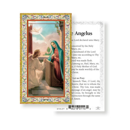 Angelus Prayer Gold-Stamped Holy Card - 100 Pack
