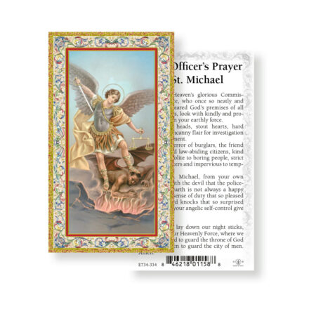 Saint Michael the Archangel Gold-Stamped Holy Card - 100 Pack